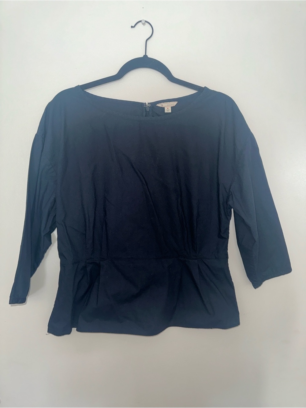 GAP Navy 3/4 Sleeve Peplum Top